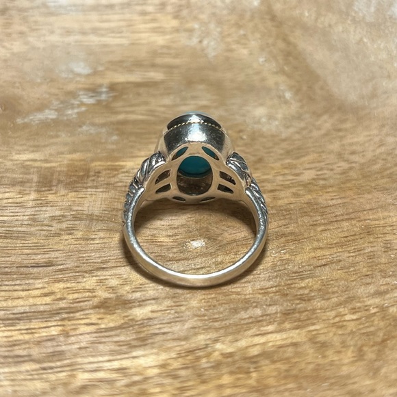 EFFY Sterling Silver & 18K Yellow Gold Blue Turquoise Ring - Picture 10 of 16